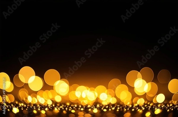 Obraz background with golden bokeh lights
