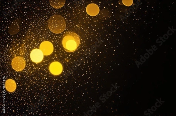 Obraz background with golden bokeh lights