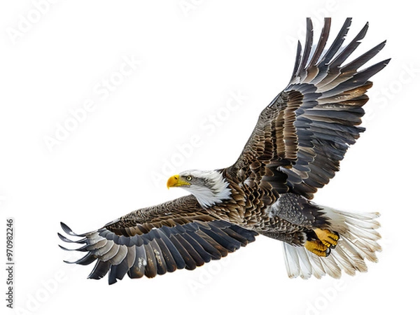 Obraz Realistic Eagle image on transparent background. Ai generated.