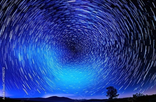 Obraz background with stars, planets and meteorite rocks