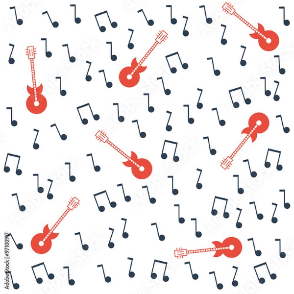 Fototapeta Music seamless pattern