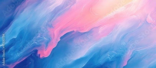 Obraz Vibrant abstract background featuring a colorful noisy texture The artwork showcases a dynamic blue gradient with artistic pastel effects ideal for creative graphic designs