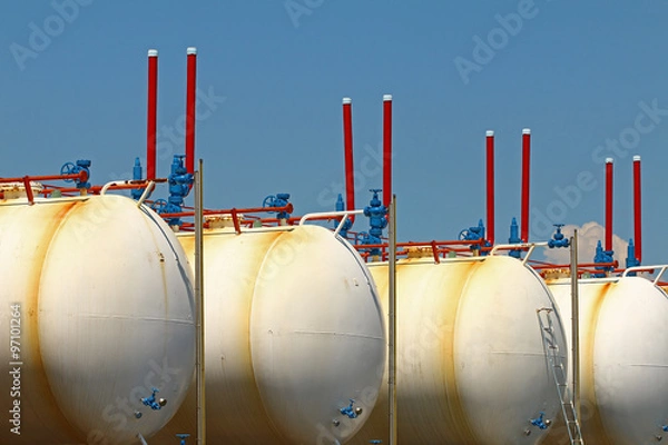 Obraz Gas tank in factory