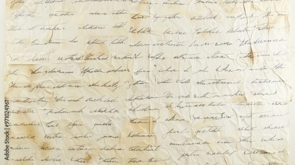 Obraz Background with Intricate and Beautifully Handwritten Manuscript with Valuable Historical Insights