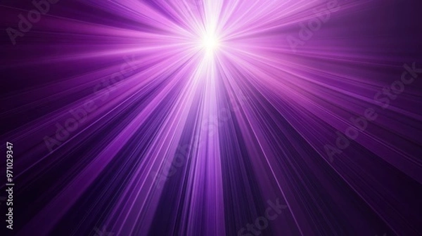 Fototapeta Radiant Purple Light Burst with Abstract Rays and Glowing Center on Dark Background