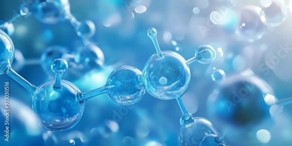 Fototapeta Ethereal Molecular Network A Digital of Interconnected Structures