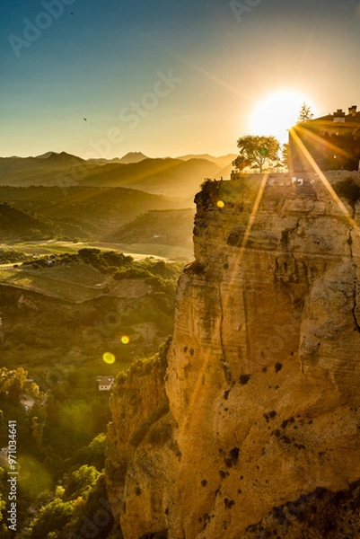 Fototapeta Ronda, Spain, sunsetting view from the amazing Andalusian city