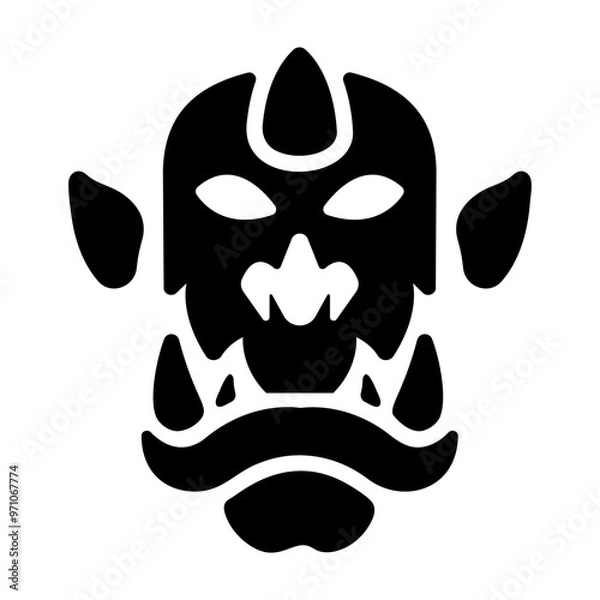 Fototapeta A glyph style icon of dionysus symbol 