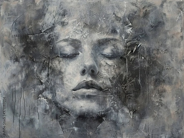 Fototapeta Abstract Portrait of a Woman in Contemplation