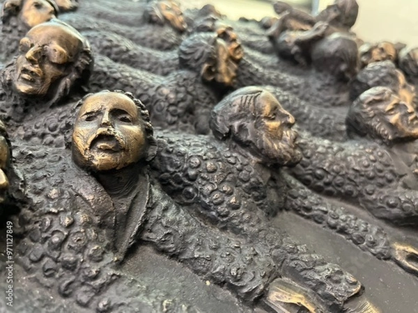 Obraz Blechkunst - Menschen als Schafe