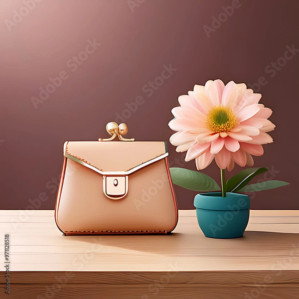 Obraz A small pink handbag