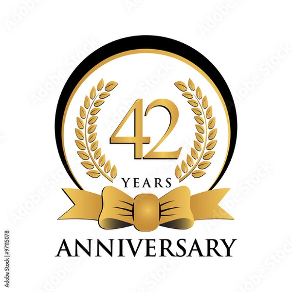 Obraz ring black gold anniversary