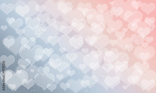 Fototapeta Heart Light bokeh Pastel background
