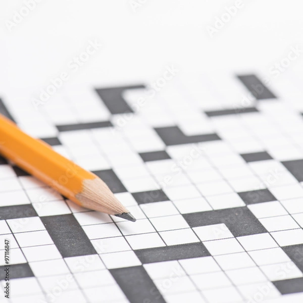 Obraz Crossword puzzle and pen