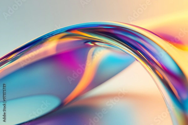 Fototapeta Abstract rainbow background design, 3d rendering