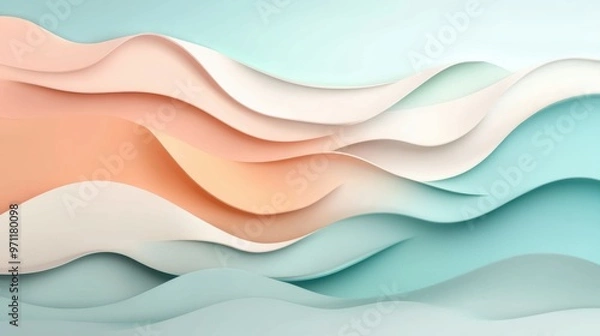 Fototapeta An abstract illustration of soft, swirling colors, evoking a feeling of calm and tranquility, with subtle textures and muted tones.