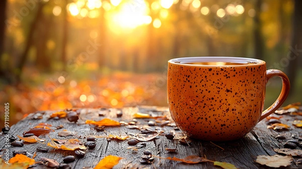 Fototapeta Cozy Autumn Lifestyle, Fall Scenery, and Seasonal Vibes