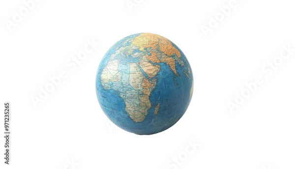 Fototapeta A globe representing the global economy on transparent background