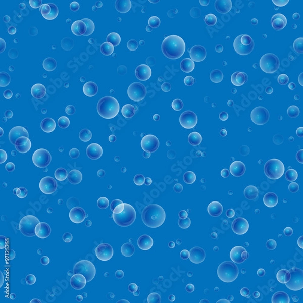 Obraz Seamless vector pattern with bubbles