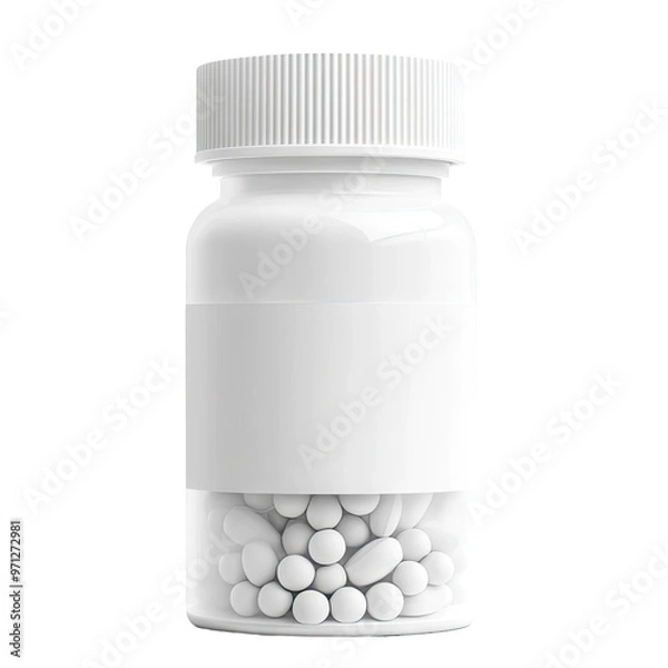 Obraz White pill bottle with label