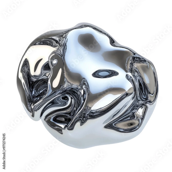 Obraz Abstract silver blob