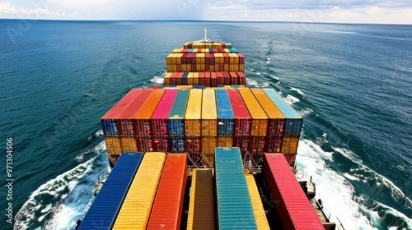 Fototapeta Cargo Ship on the Ocean