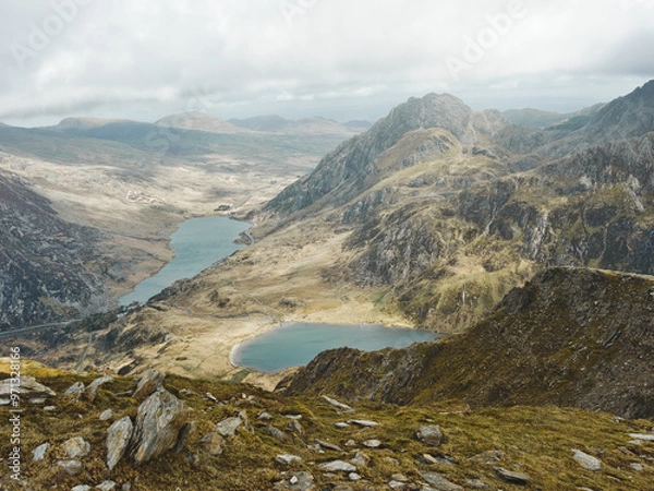 Obraz Mountain lakes in Snowdonia