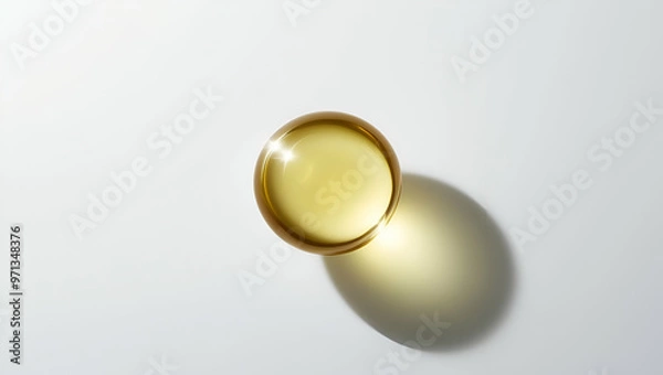 Fototapeta Title: A Solitary Round and Luminous Golden Miracle

