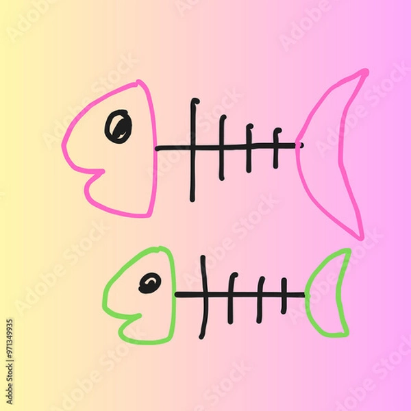 Obraz note with guitar