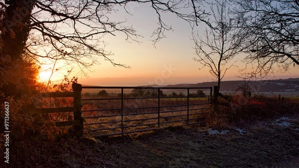 Obraz Sunrise iover the gate