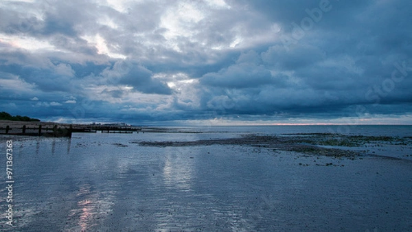 Obraz Storm clouds over the beach
