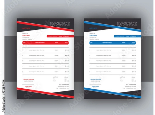 Obraz  Professional business invoice template design