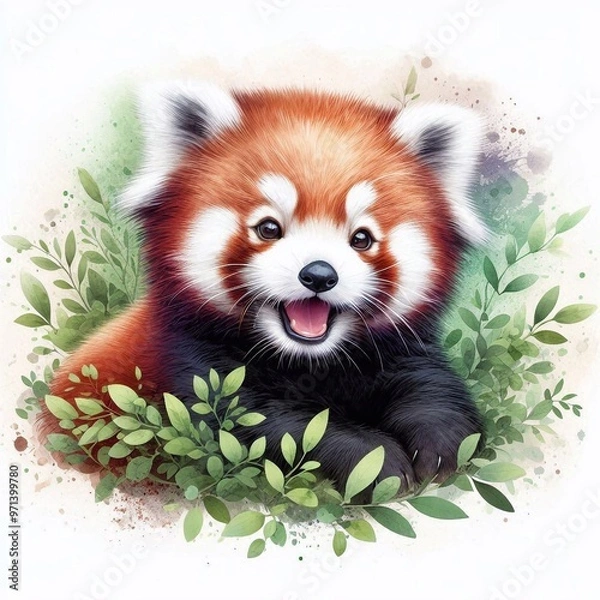 Obraz roter Pandabär