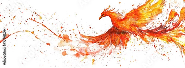 Obraz A phoenix rising from the ashes