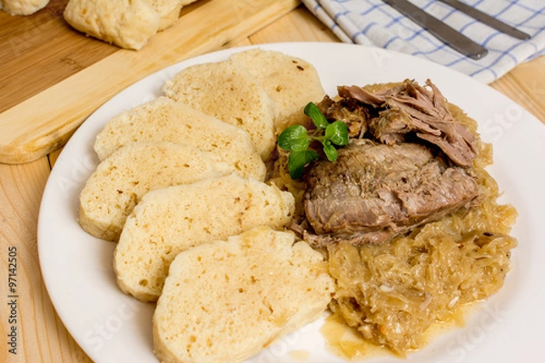 Fototapeta Dumpling cabbage pork