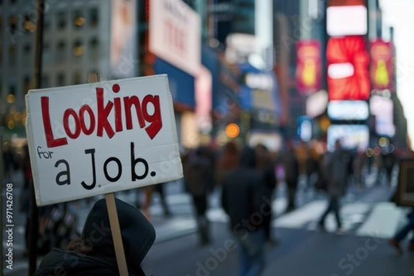 Fototapeta Job Seeker in Times Square