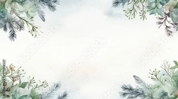 Fototapeta Winter Frame Background with Copy Space for Text, Design.