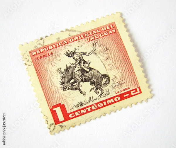 Obraz Uruguay Postage Stamp on white background