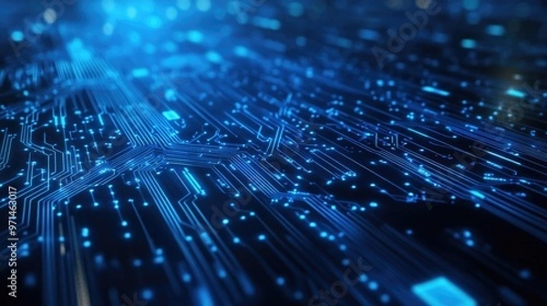 Fototapeta Computer Circuit Board Close-Up