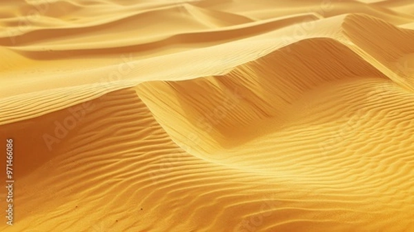 Obraz Golden Sand Dunes: A Desert Landscape Photography