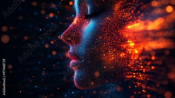 Fototapeta the Group of people performing yoga exercises in a well-lit studio.