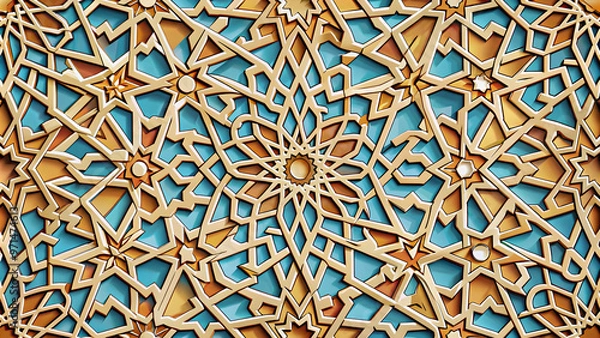 Obraz Colorful geometric artwork with a decorative style