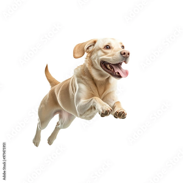 Obraz Happy Labrador Mid-Jump