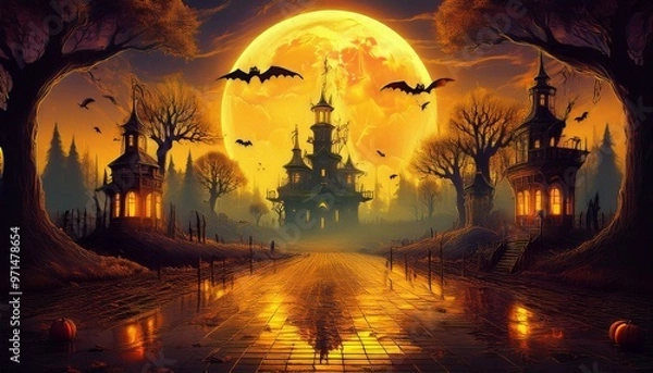 Fototapeta Spooky Halloween Background