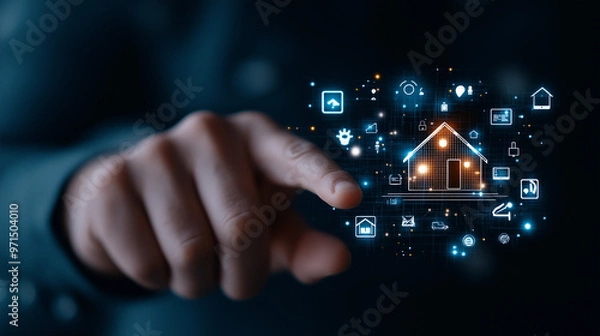 Fototapeta using a table to manage smart home
