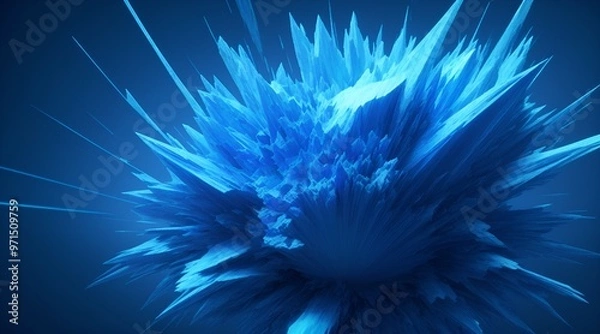 Obraz Abstract blast, blue background