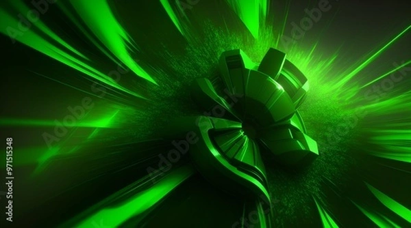 Obraz abstract blast, green background