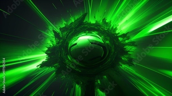 Obraz abstract blast, green background