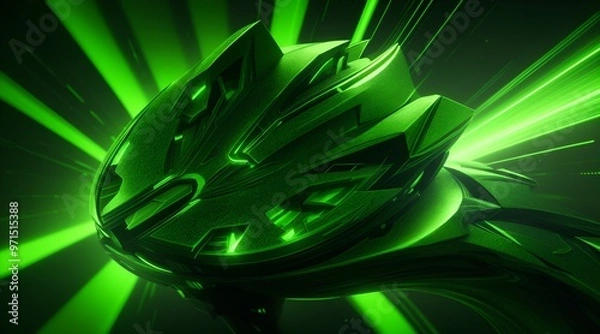 Obraz abstract blast, green background