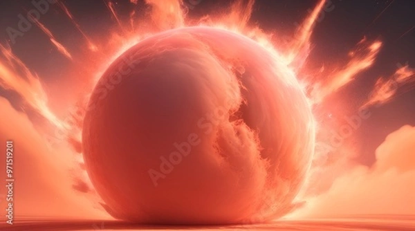 Obraz abstract blast, peach background